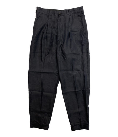 COMME des GARCONS HOMME PLUS リネンスラックスパンツ ブラック 80s PP-11041M メンズ SIZE M コムデギャルソンオムプリュス