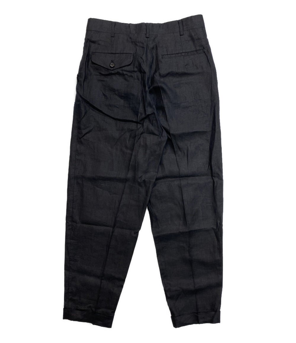 COMME des GARCONS HOMME PLUS リネンスラックスパンツ ブラック 80s