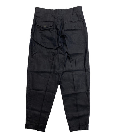COMME des GARCONS HOMME PLUS リネンスラックスパンツ ブラック 80s PP-11041M メンズ SIZE M コムデギャルソンオムプリュス