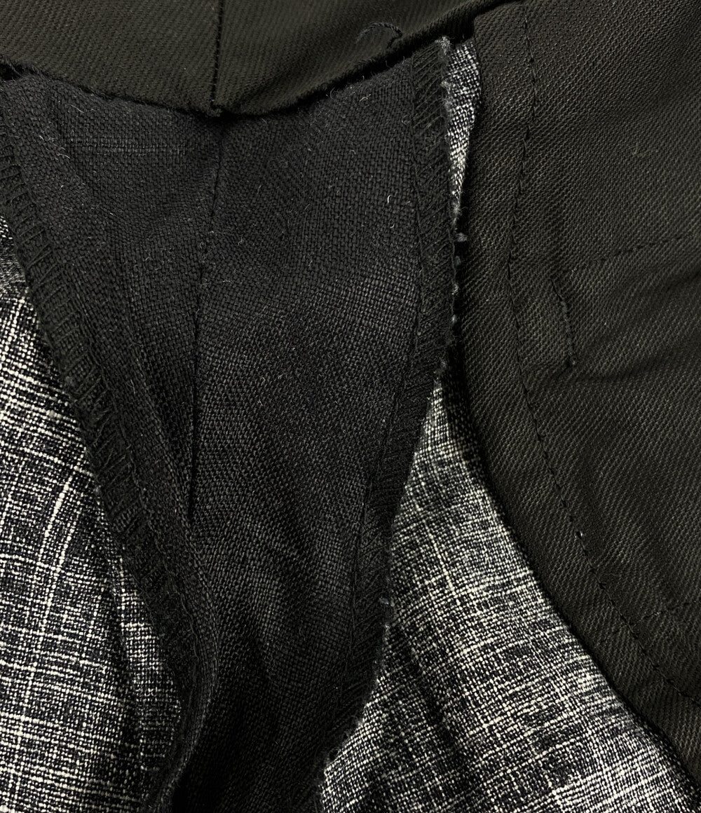 COMME des GARCONS HOMME PLUS リネンスラックスパンツ ブラック 80s PP-11041M メンズ SIZE M コムデギャルソンオムプリュス