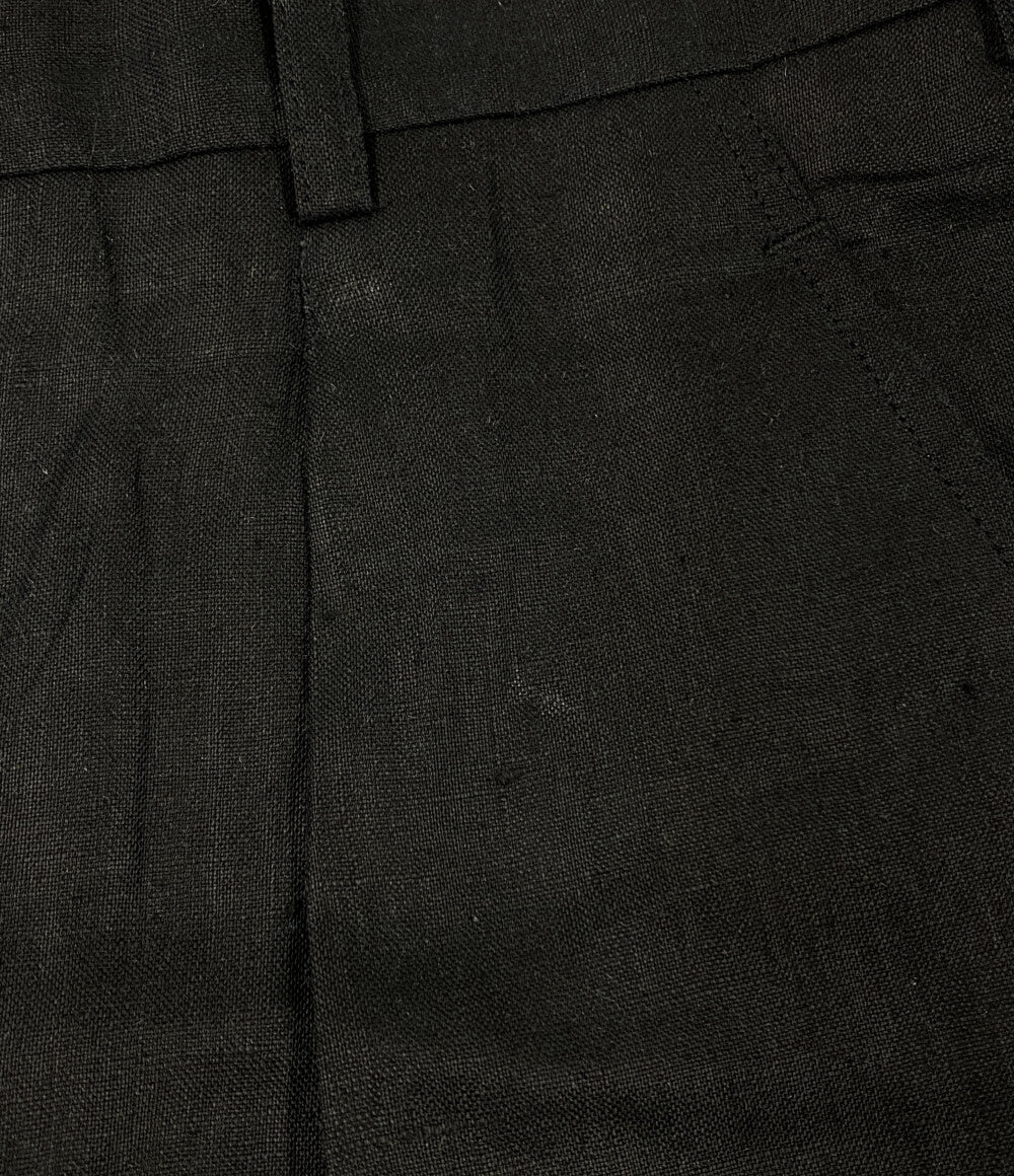 COMME des GARCONS HOMME PLUS リネンスラックスパンツ ブラック 80s PP-11041M メンズ SIZE M コムデギャルソンオムプリュス