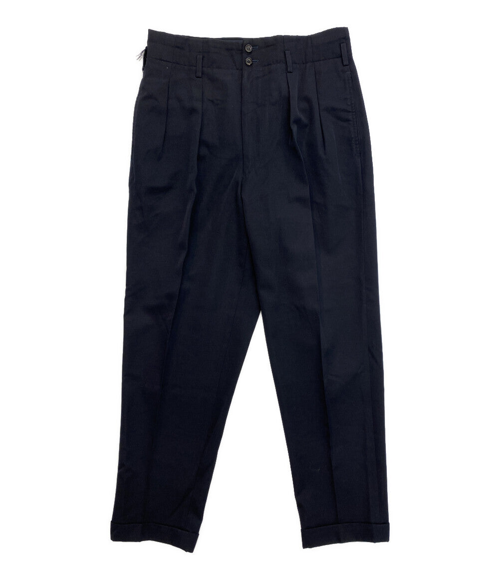 COMME des GARCONS HOMME PLUS 2タックスラックスパンツ ネイビー 90ss PP-11072M メンズ SIZE M コムデギャルソンオムプリュス