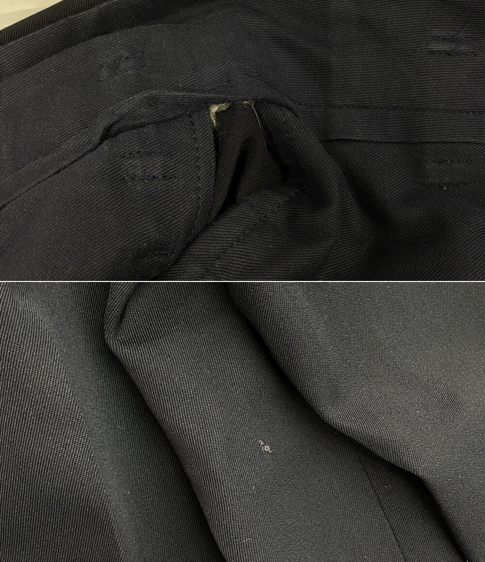 COMME des GARCONS HOMME PLUS 2タックスラックスパンツ ネイビー 90ss