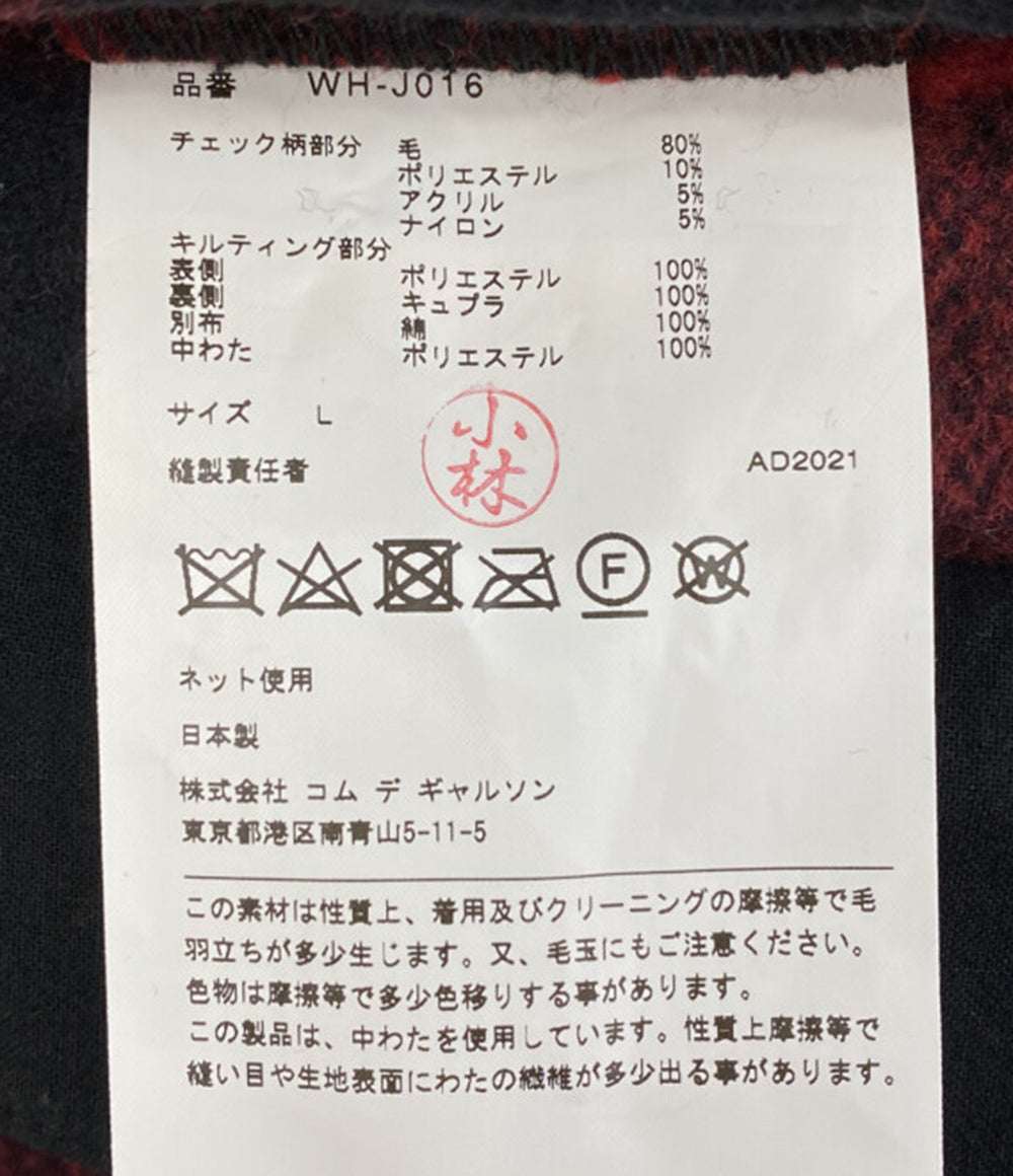 JUNYA WATANABE MAN カバーオール チェック WH-J016 メンズ SIZE L コムデギャルソンジュンヤワタナベマン