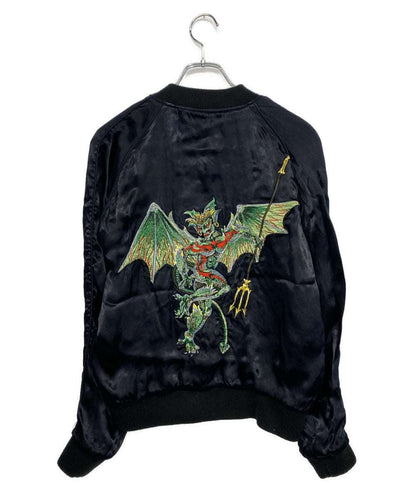 DENIME スカジャン リバーシブル レッド 天使・悪魔 メンズ SIZE 40 ドゥニーム