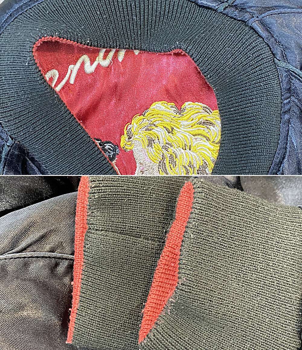 DENIME スカジャン リバーシブル レッド 天使・悪魔 メンズ SIZE 40 ドゥニーム