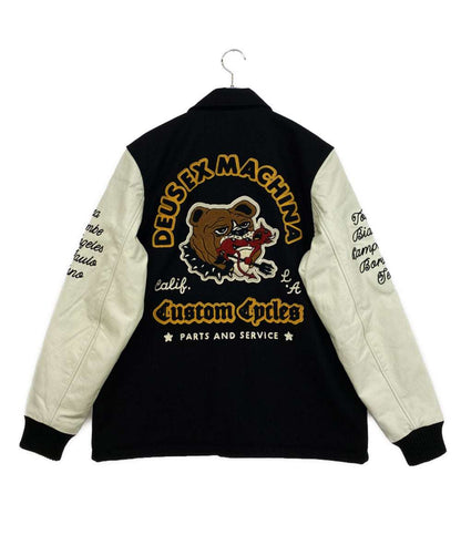 Deus Ex Machina スタジャン SOURMUG COACH JACKET 刺? ブラック メンズ SIZE M デウスエクスマキナ