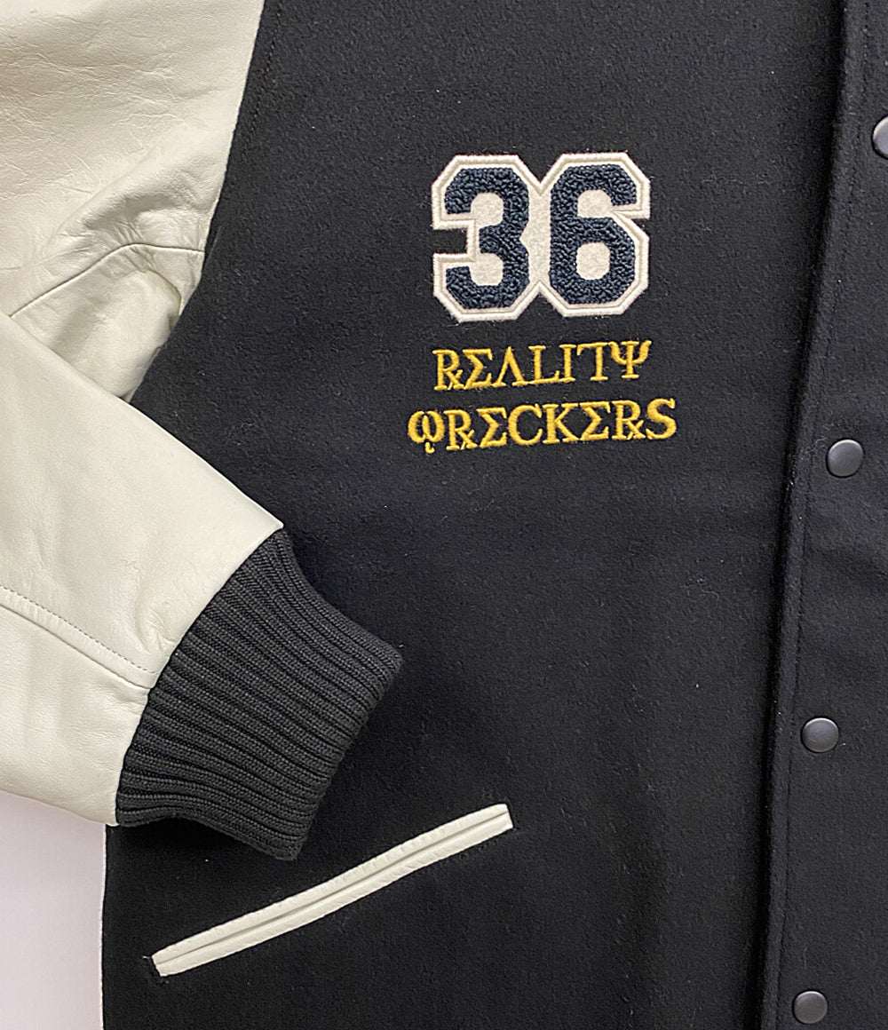 Deus Ex Machina スタジャン SOURMUG COACH JACKET 刺? ブラック メンズ SIZE M デウスエクスマキナ