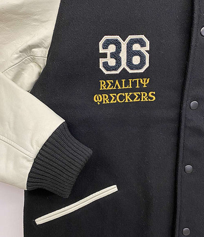 Deus Ex Machina スタジャン SOURMUG COACH JACKET 刺? ブラック メンズ SIZE M デウスエクスマキナ