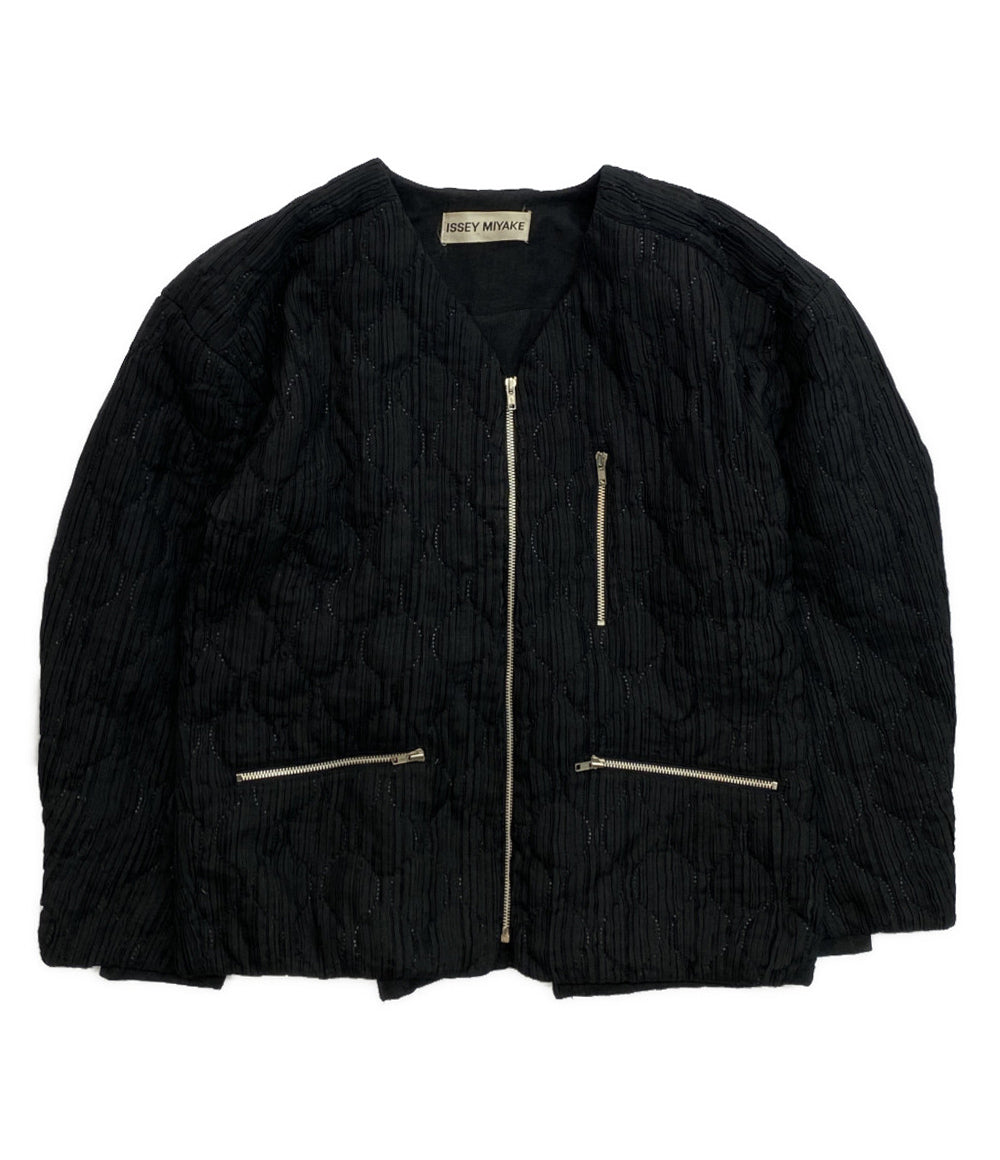ISSEY MIYAKE 銀タグ プリーツキルティングジャケット 90s JG33350 メンズ SIZE M イッセイミヤケ