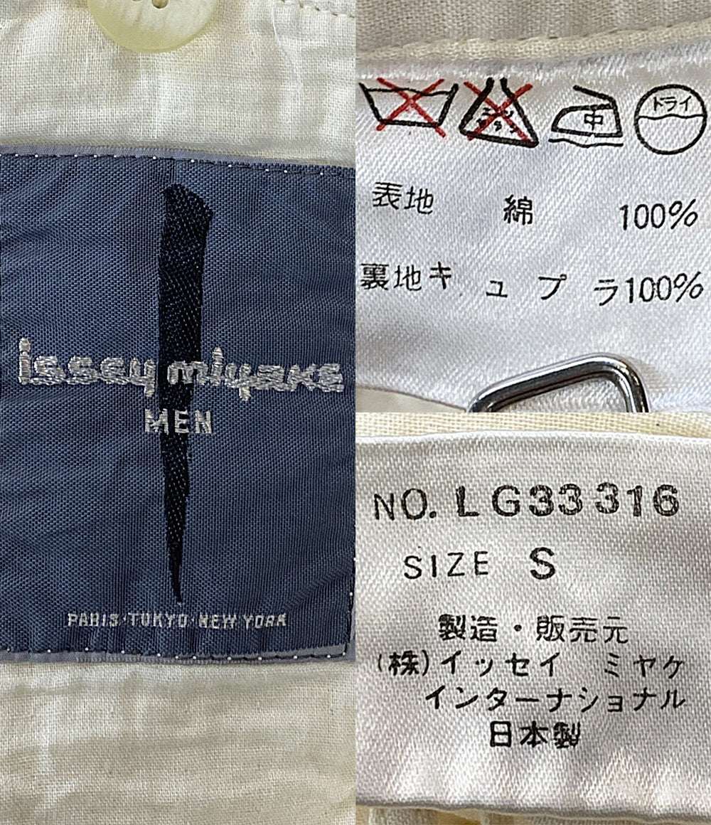 ISSEY MIYAKE MEN ジャケット 筆タグ コットンジャケット ホワイト 80s LG33316 メンズ SIZE S イッセイミヤケ メン