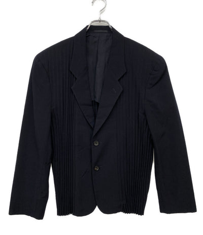 COMME des GARCONS HOMME PLUS プリーツテーラードジャケット ネイビー PJ-11072 メンズ SIZE M コムデギャルソンオムプリュス