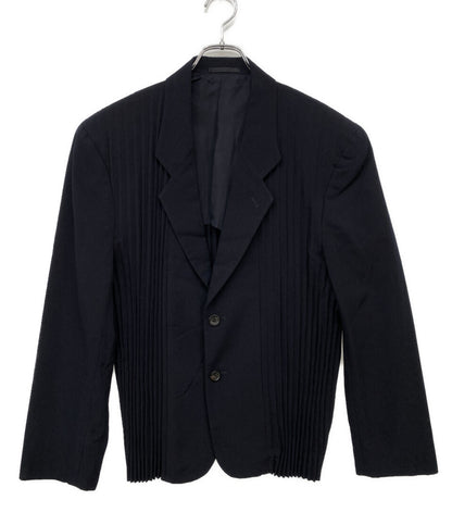 COMME des GARCONS HOMME PLUS プリーツテーラードジャケット ネイビー PJ-11072 メンズ SIZE M コムデギャルソンオムプリュス