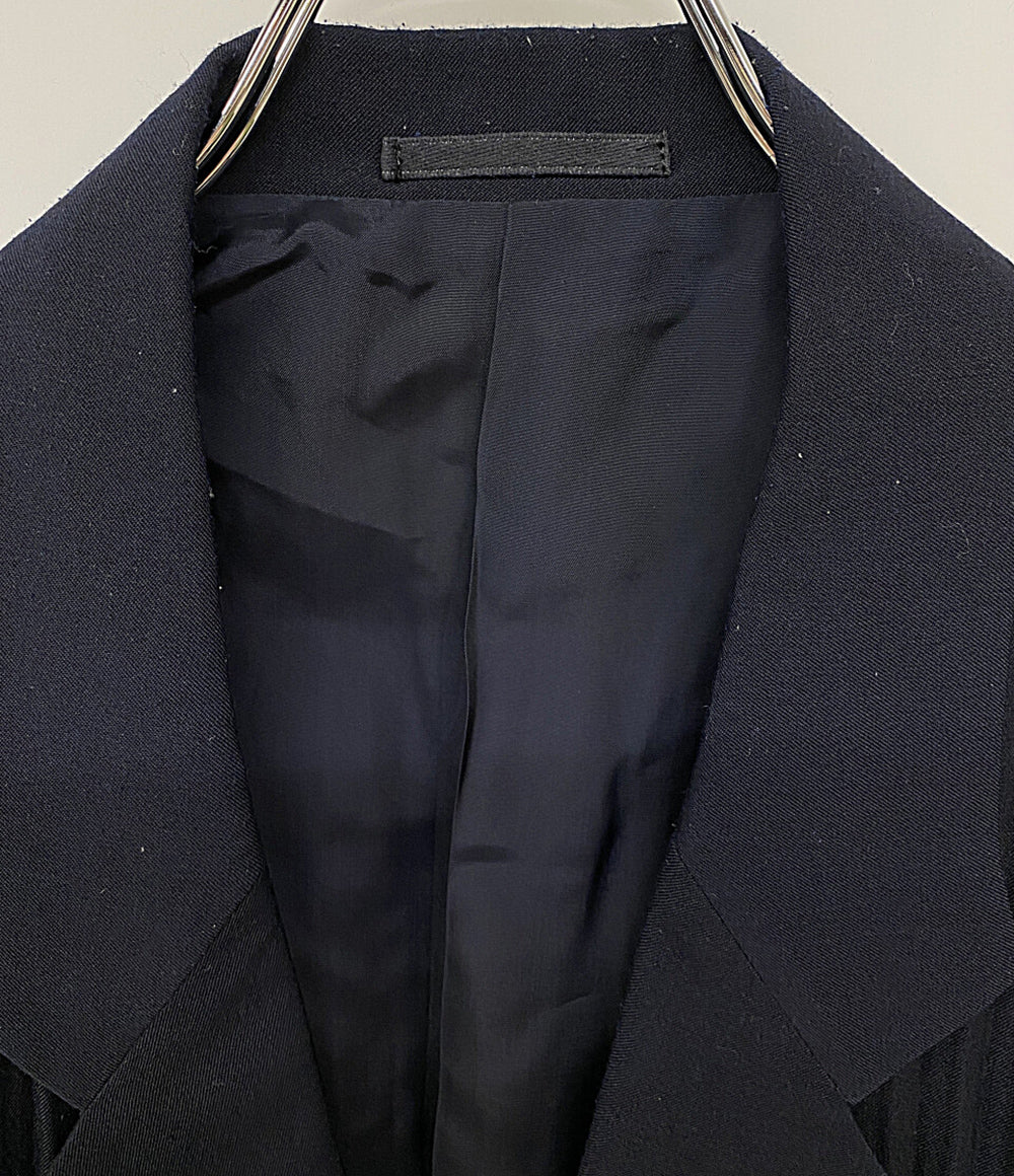 COMME des GARCONS HOMME PLUS プリーツテーラードジャケット ネイビー PJ-11072 メンズ SIZE M コムデギャルソンオムプリュス