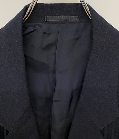 COMME des GARCONS HOMME PLUS プリーツテーラードジャケット ネイビー PJ-11072 メンズ SIZE M コムデギャルソンオムプリュス