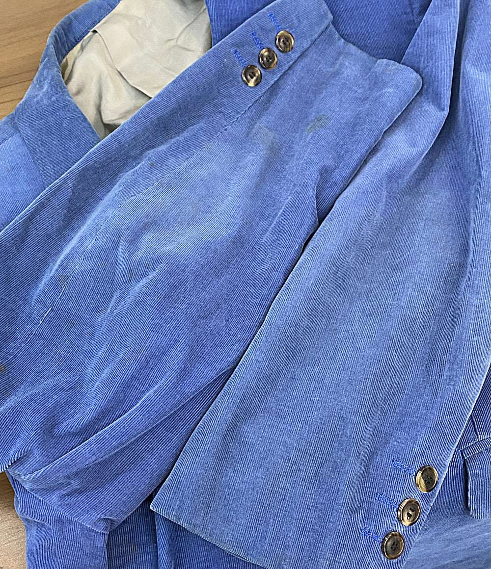 ISSEY MIYAKE テーラードジャケット コーデュロイ ブルー ME11-FD011 メンズ SIZE M イッセイミヤケ