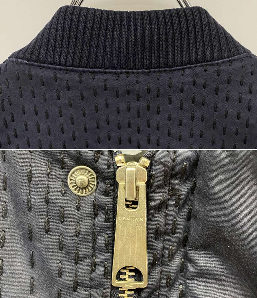 DENHAM ジップブルゾン コットン ネイビー メンズ SIZE S デンハム