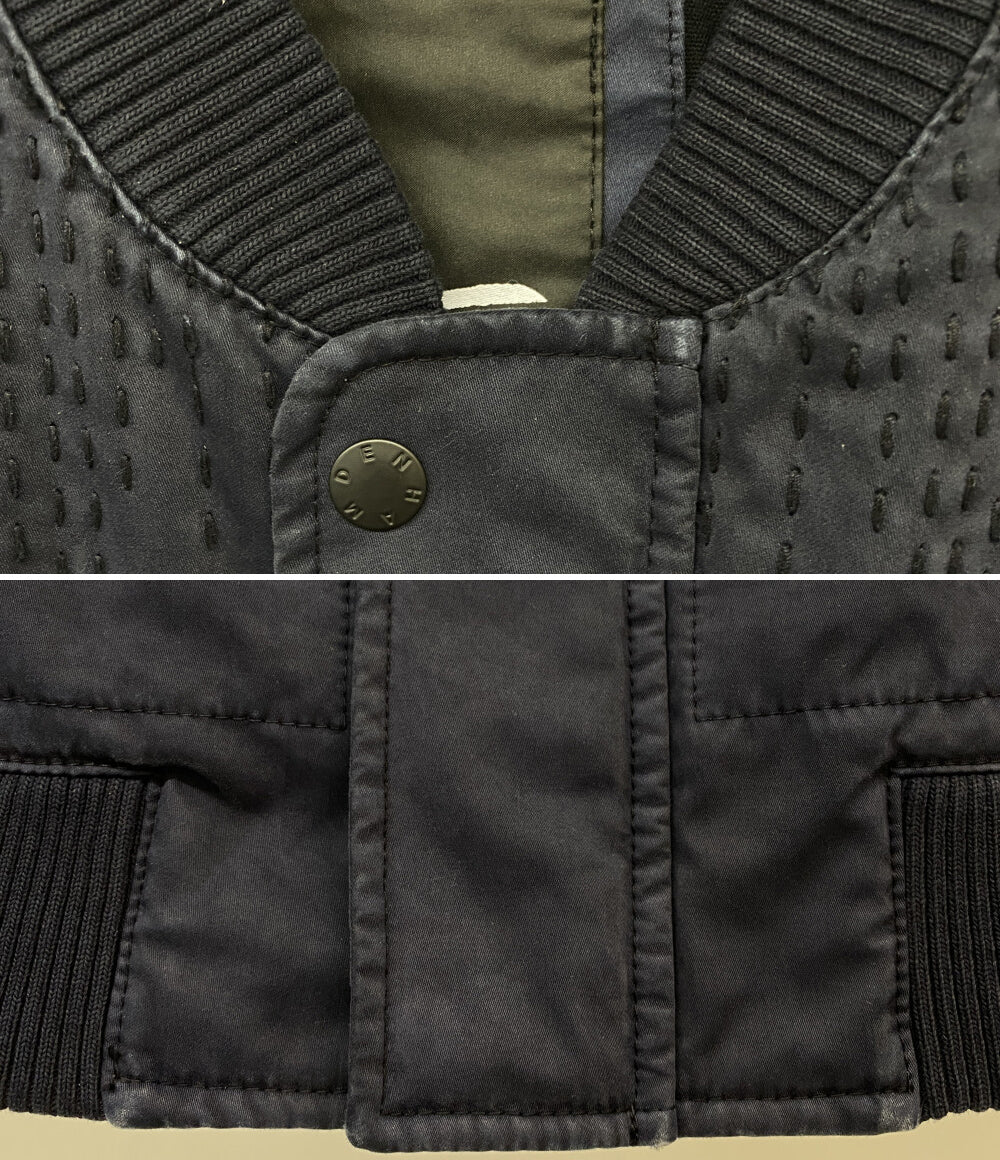 DENHAM ジップブルゾン コットン ネイビー メンズ SIZE S デンハム