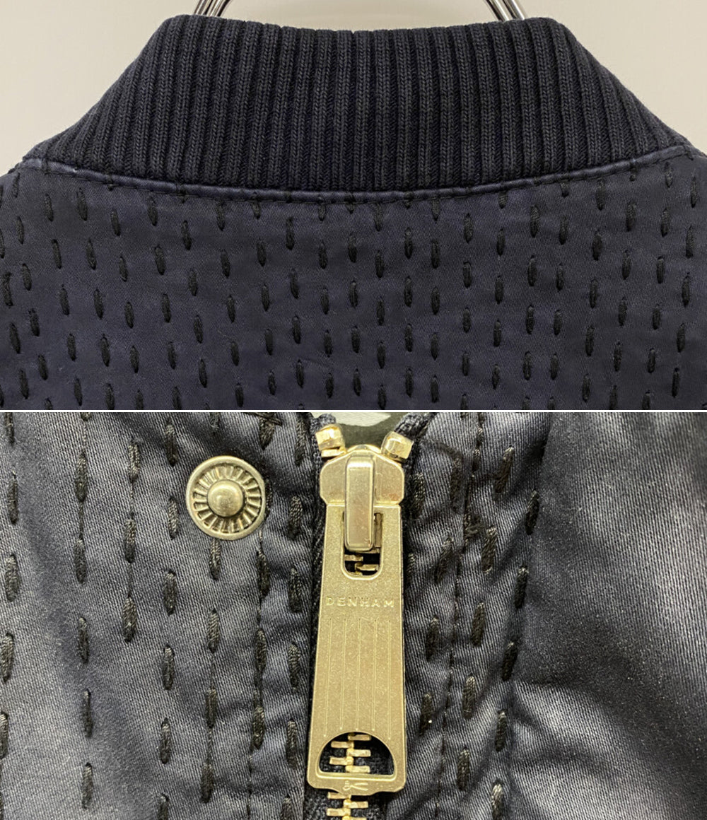 DENHAM ジップブルゾン コットン ネイビー メンズ SIZE S デンハム