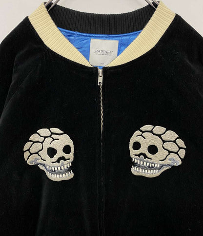RADIALL ブルゾン RAD-23AW-JK003 ベロア スカル刺繍 ブラック メンズ SIZE L ラディアル