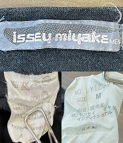 ISSEY MIYAKE MEN タンクトップ 筆タグ プリント ブラック 80s LY12077 メンズ SIZE M イッセイミヤケ メン