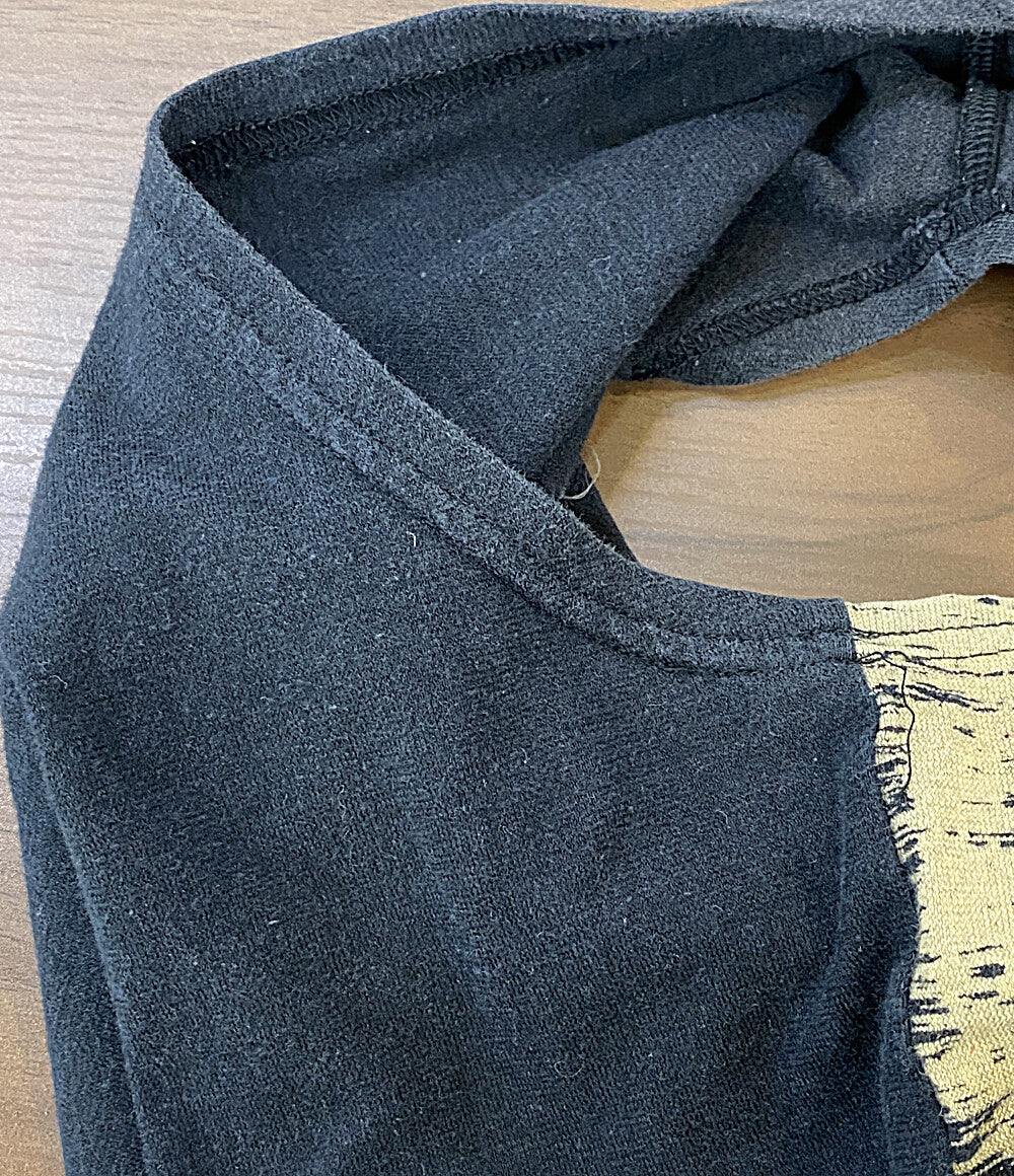 ISSEY MIYAKE MEN タンクトップ 筆タグ プリント ブラック 80s LY12077 メンズ SIZE M イッセイミヤケ メン
