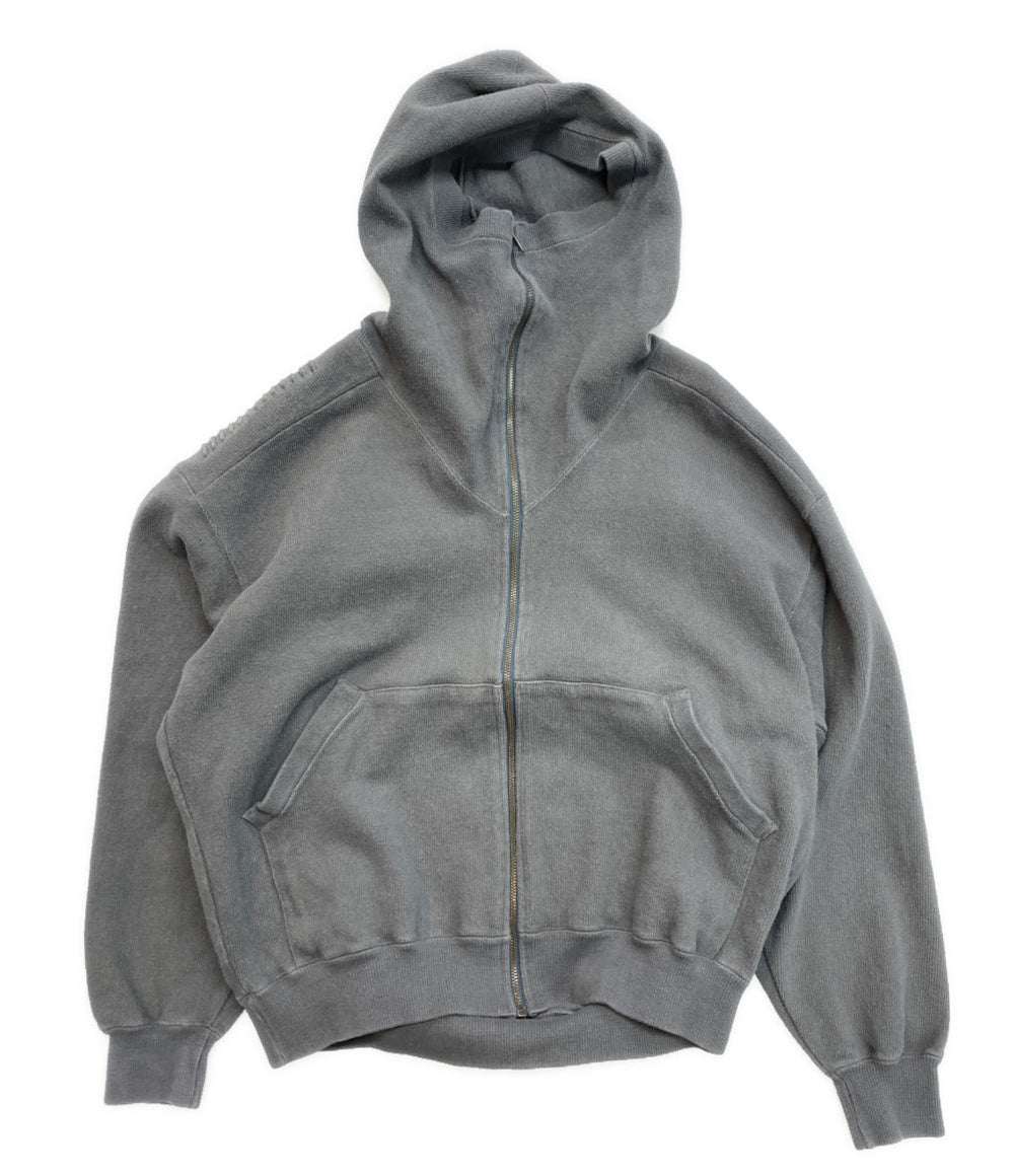 ISSEY MIYAKE MEN ジップパーカー 筆タグ 立体加工 グレー 80s MC34310 メンズ SIZE F イッセイミヤケ メン