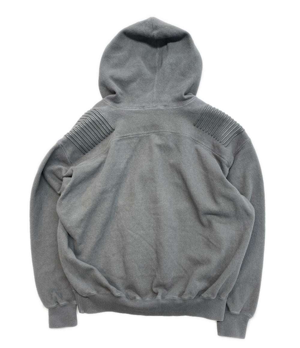 ISSEY MIYAKE MEN ジップパーカー 筆タグ 立体加工 グレー 80s MC34310 メンズ SIZE F イッセイミヤケ メン