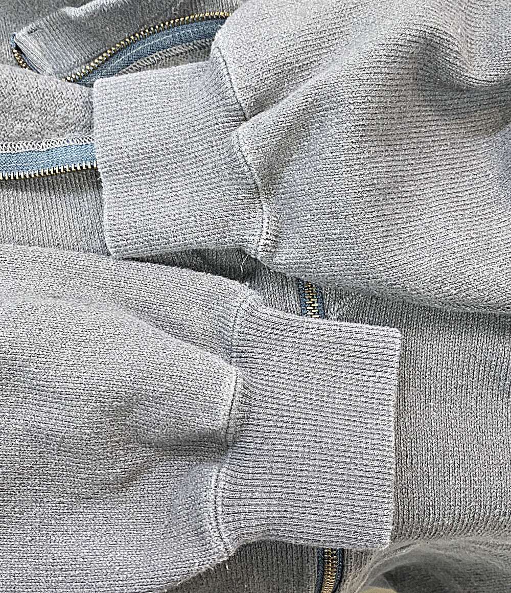 ISSEY MIYAKE MEN ジップパーカー 筆タグ 立体加工 グレー 80s MC34310 メンズ SIZE F イッセイミヤケ メン