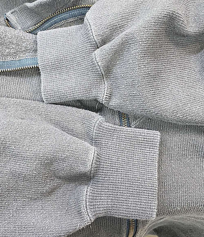 ISSEY MIYAKE MEN ジップパーカー 筆タグ 立体加工 グレー 80s MC34310 メンズ SIZE F イッセイミヤケ メン