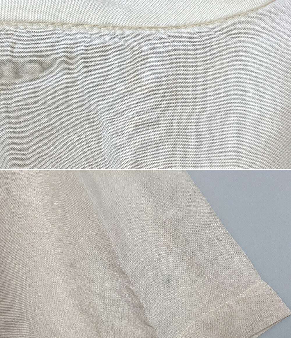 ISSEY MIYAKE MEN 開襟シャツ 筆タグ 半袖 ロゴプリント 80s LG11598 メンズ SIZE M イッセイミヤケ メン