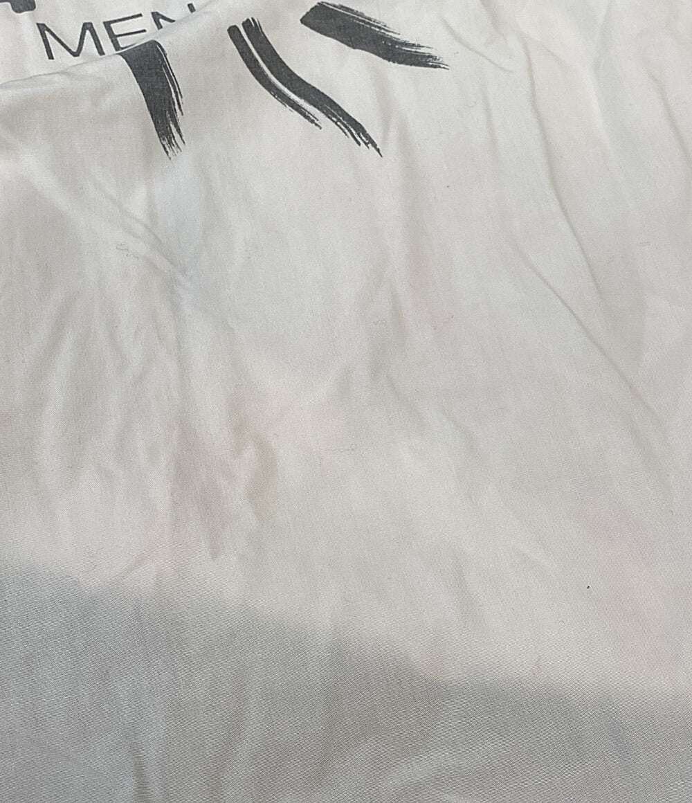 ISSEY MIYAKE MEN 開襟シャツ 筆タグ 半袖 ロゴプリント 80s LG11598 メンズ SIZE M イッセイミヤケ メン