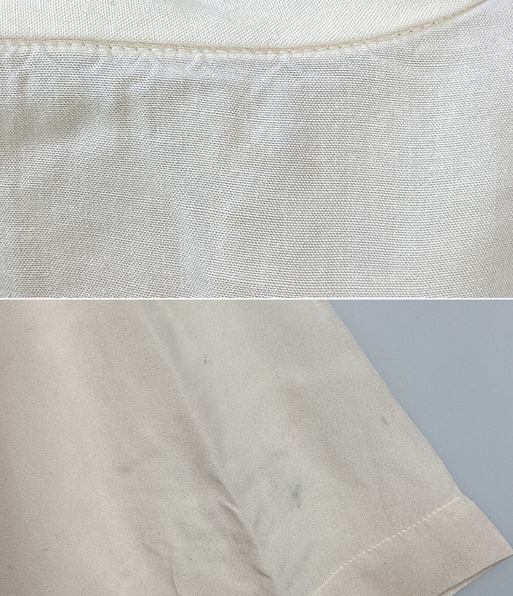ISSEY MIYAKE MEN 開襟シャツ 筆タグ 半袖 ロゴプリント 80s LG11598