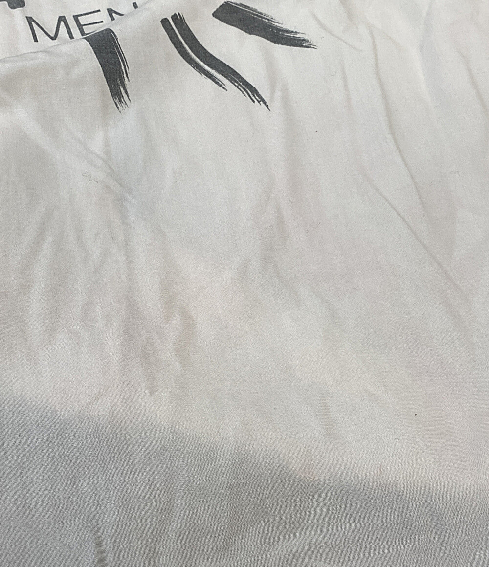 ISSEY MIYAKE MEN 開襟シャツ 筆タグ 半袖 ロゴプリント 80s LG11598