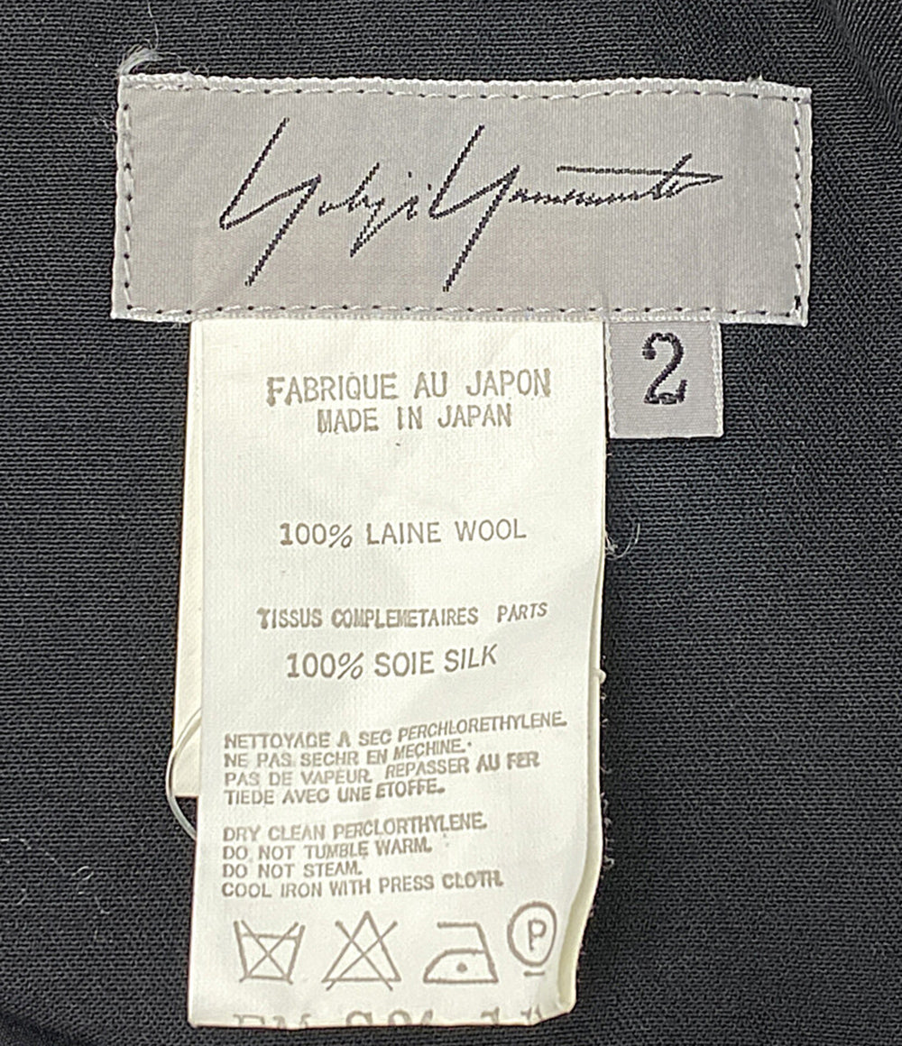 Yohji Yamamoto ヨウジヤマモト リネン 変形ジップ ラップスカート yohji yamamoto - pour homme | WPTペグトップS (メンズ) / ラップ