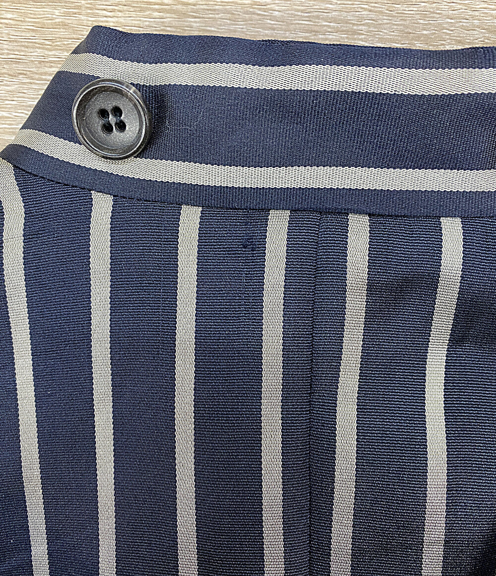ISSEY MIYAKE ストライプジャケット 銀タグ ネイビー 90s IM13-FD040 レディース SIZE L イッセイミヤケ