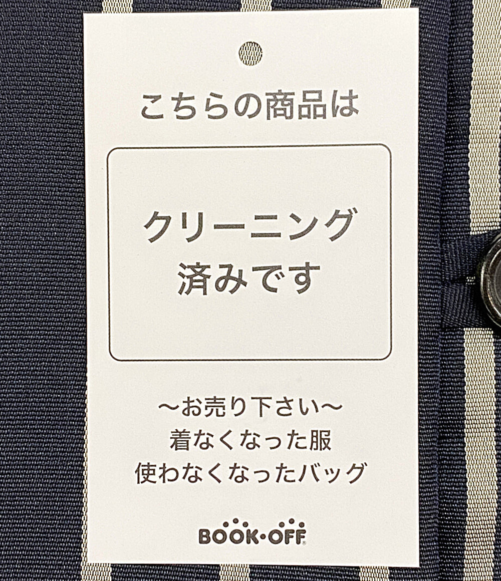 ISSEY MIYAKE ストライプジャケット 銀タグ ネイビー 90s IM13-FD040 レディース SIZE L イッセイミヤケ