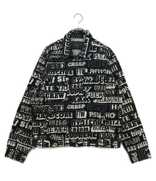 Supreme × HYSTERIC GLAMOUR ヒステリックグラマー ワークジャケット テキスト メンズ SIZE M シュプリーム