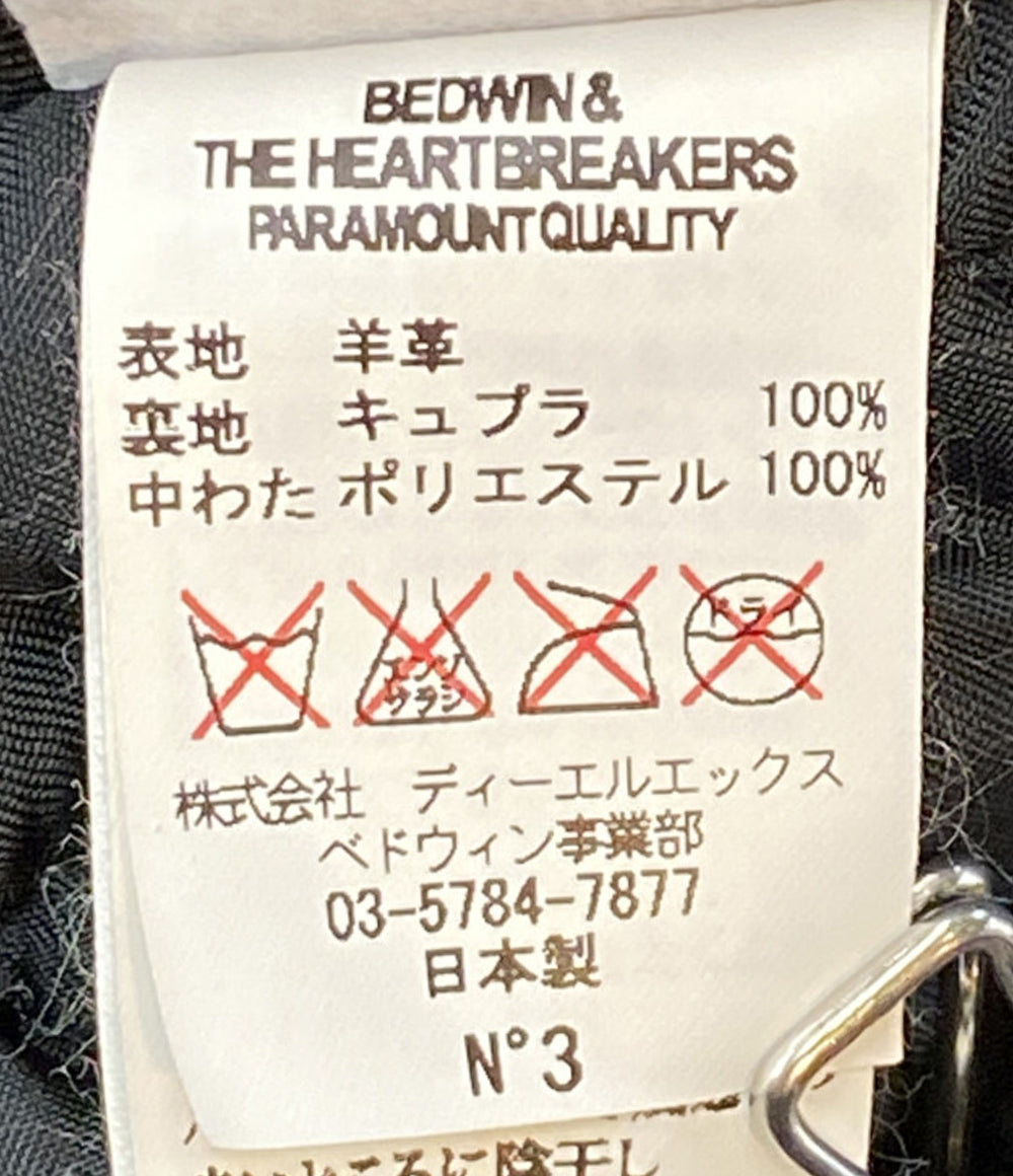 BEDWIN & THE HEARTBREAKERS ダブルライダースジャケット ブルー