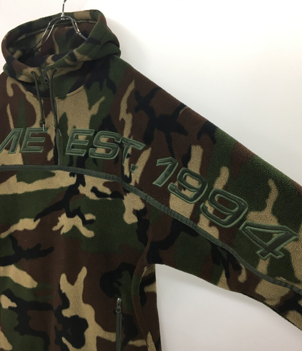 Supreme 19AW Polartec フリースパーカー ハーフジップ カモ メンズ