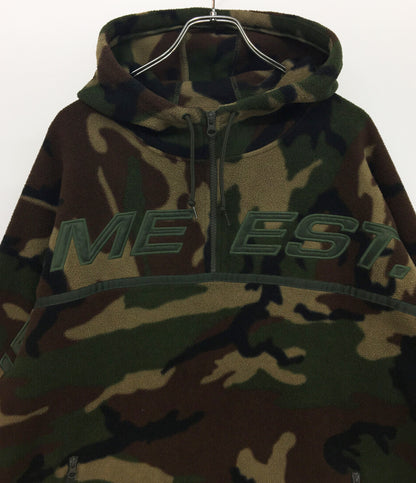 Supreme 19AW Polartec フリースパーカー ハーフジップ カモ メンズ SIZE XL シュプリーム