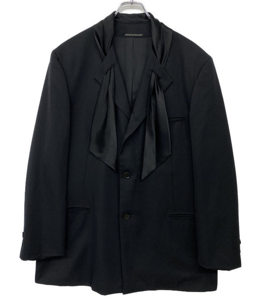 YOHJI YAMAMOTO POUR HOMME 99AW スカーフジャケット ブラック メンズ SIZE S ヨウジヤマモトプールオム