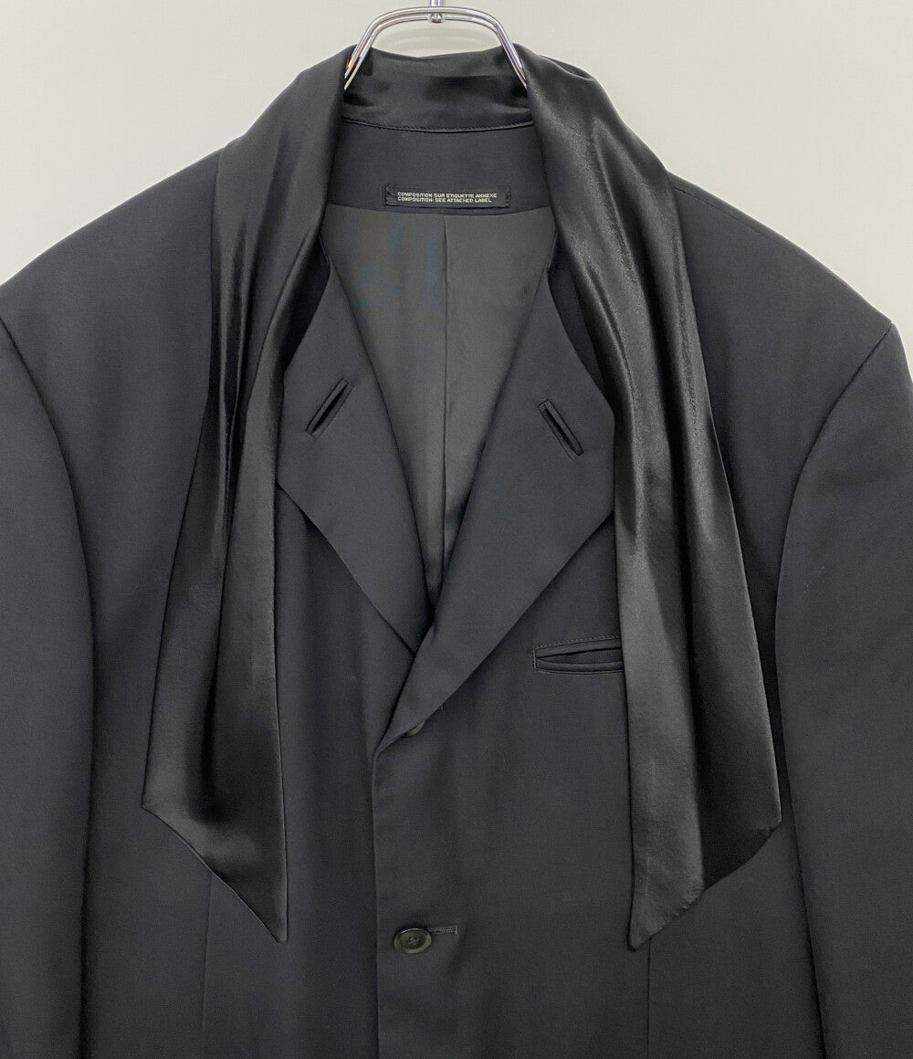 YOHJI YAMAMOTO POUR HOMME 99AW スカーフジャケット ブラック メンズ