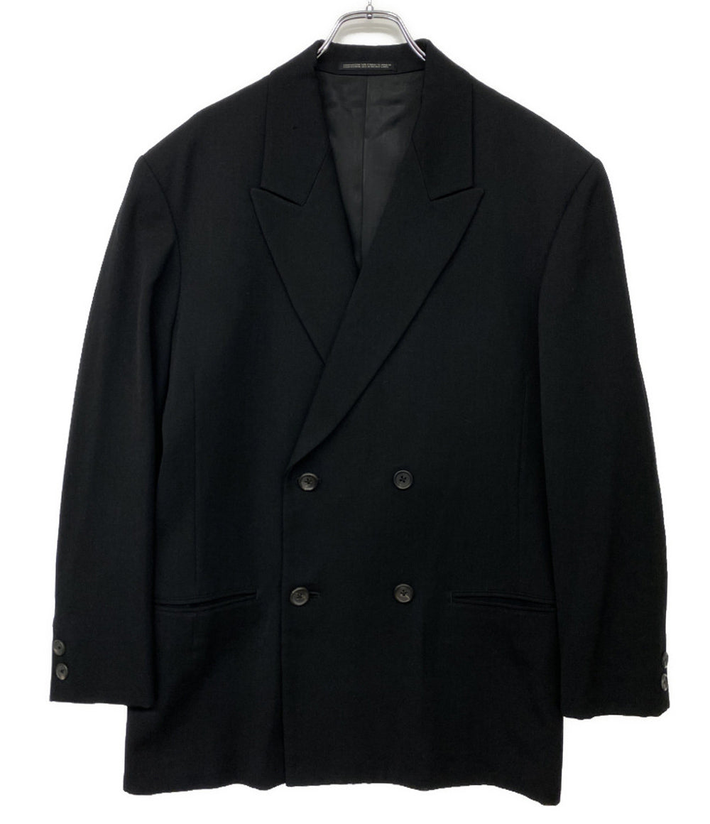 YOHJI YAMAMOTO POUR HOMME 80s 丸ロゴ ウールダブルテーラードジャケット メンズ SIZE S ヨウジヤマモトプールオム