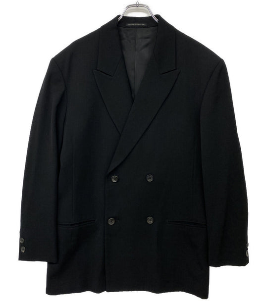 YOHJI YAMAMOTO POUR HOMME 80s 丸ロゴ ウールダブルテーラードジャケット メンズ SIZE S ヨウジヤマモトプールオム