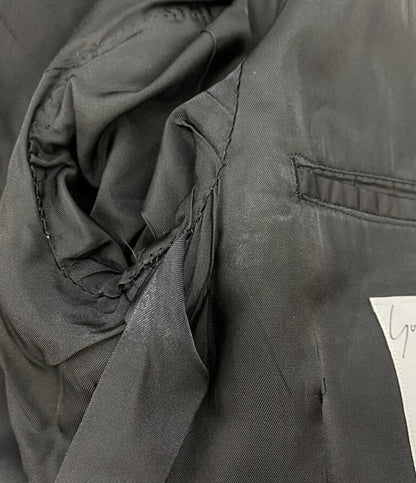 YOHJI YAMAMOTO POUR HOMME 80s 丸ロゴ ウールダブルテーラードジャケット メンズ SIZE S ヨウジヤマモトプールオム