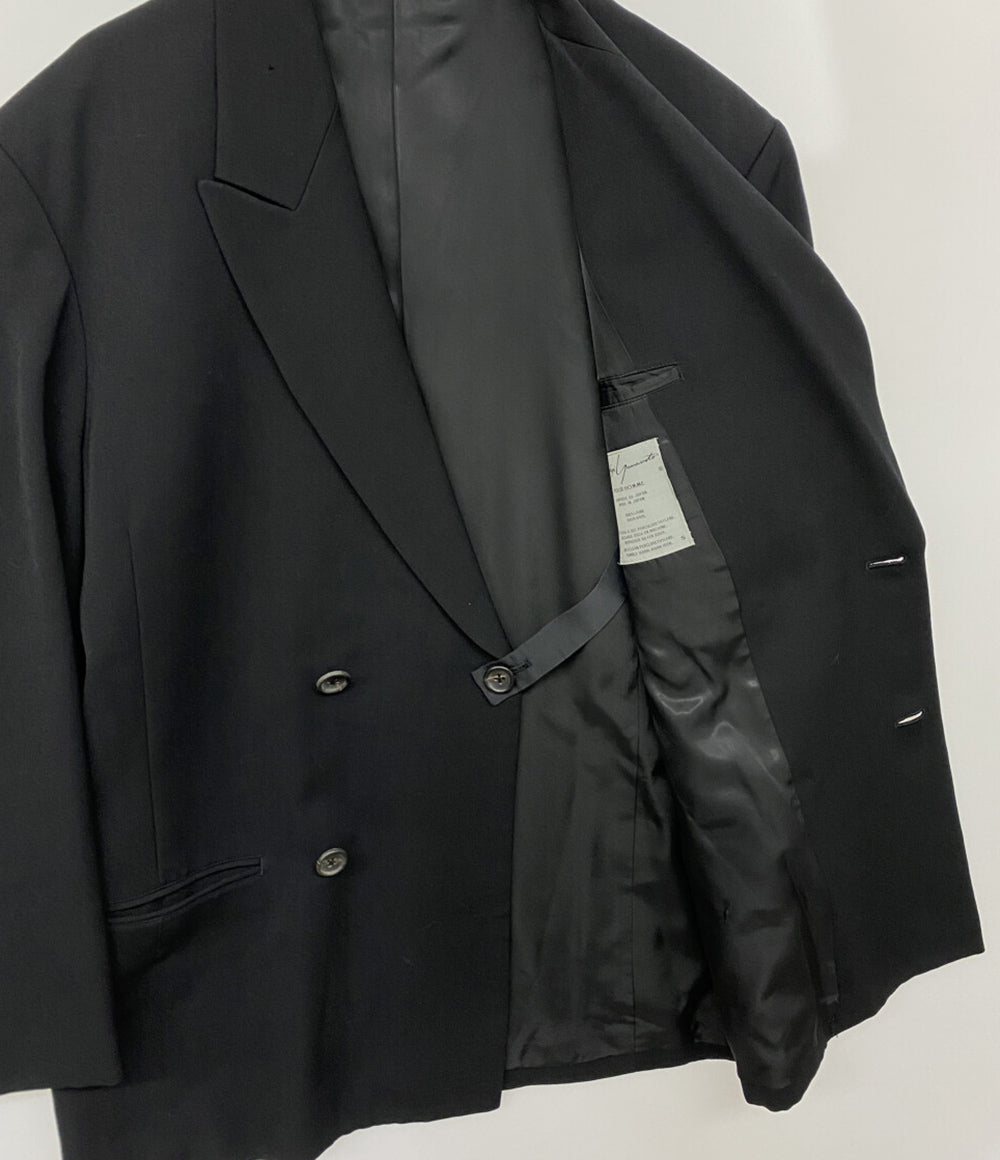 YOHJI YAMAMOTO POUR HOMME 80s 丸ロゴ ウールダブルテーラードジャケット メンズ SIZE S ヨウジヤマモトプールオム