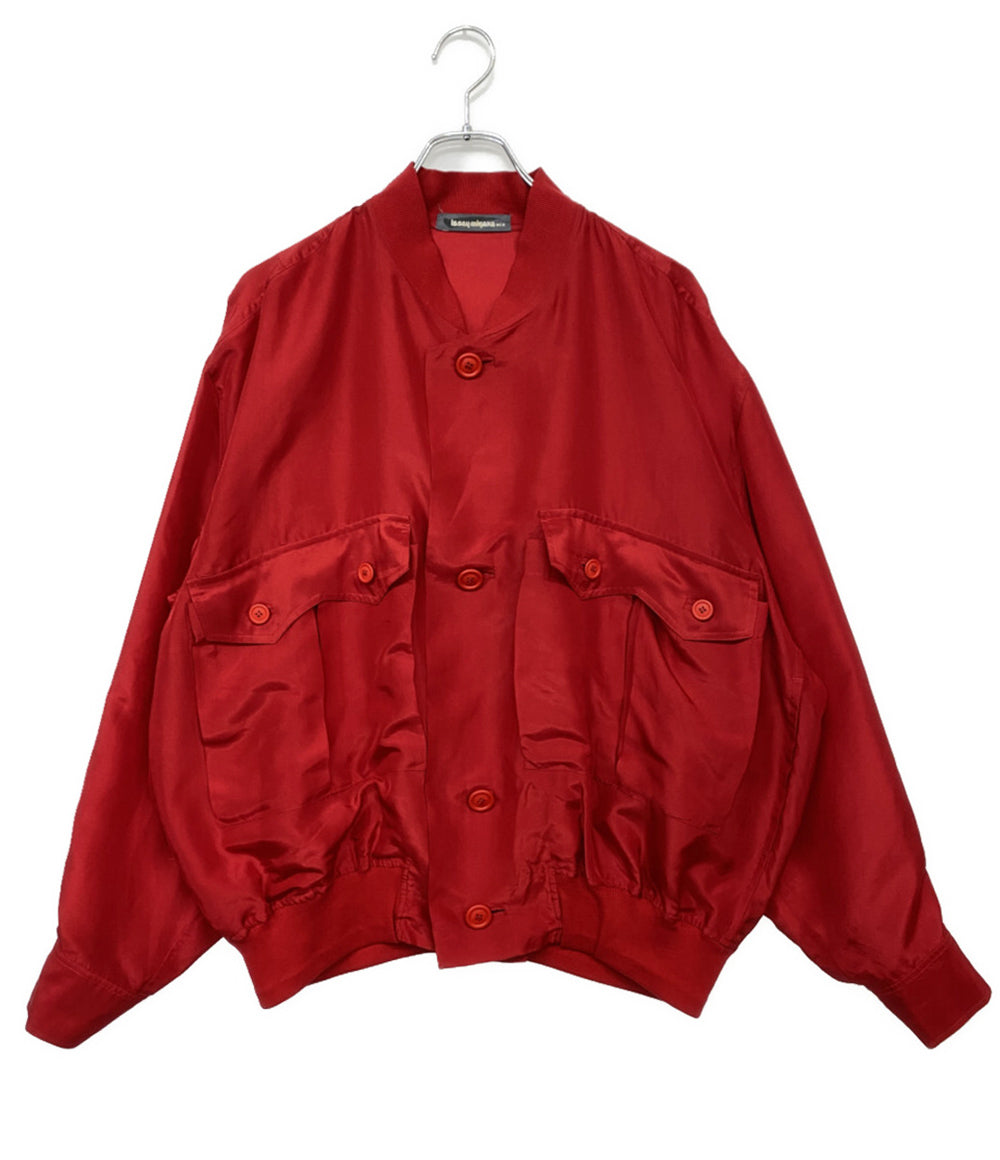 ISSEY MIYAKE MEN 80s 筆タグ シルクシャツジャケット レッド メンズ SIZE M イッセイミヤケ メン