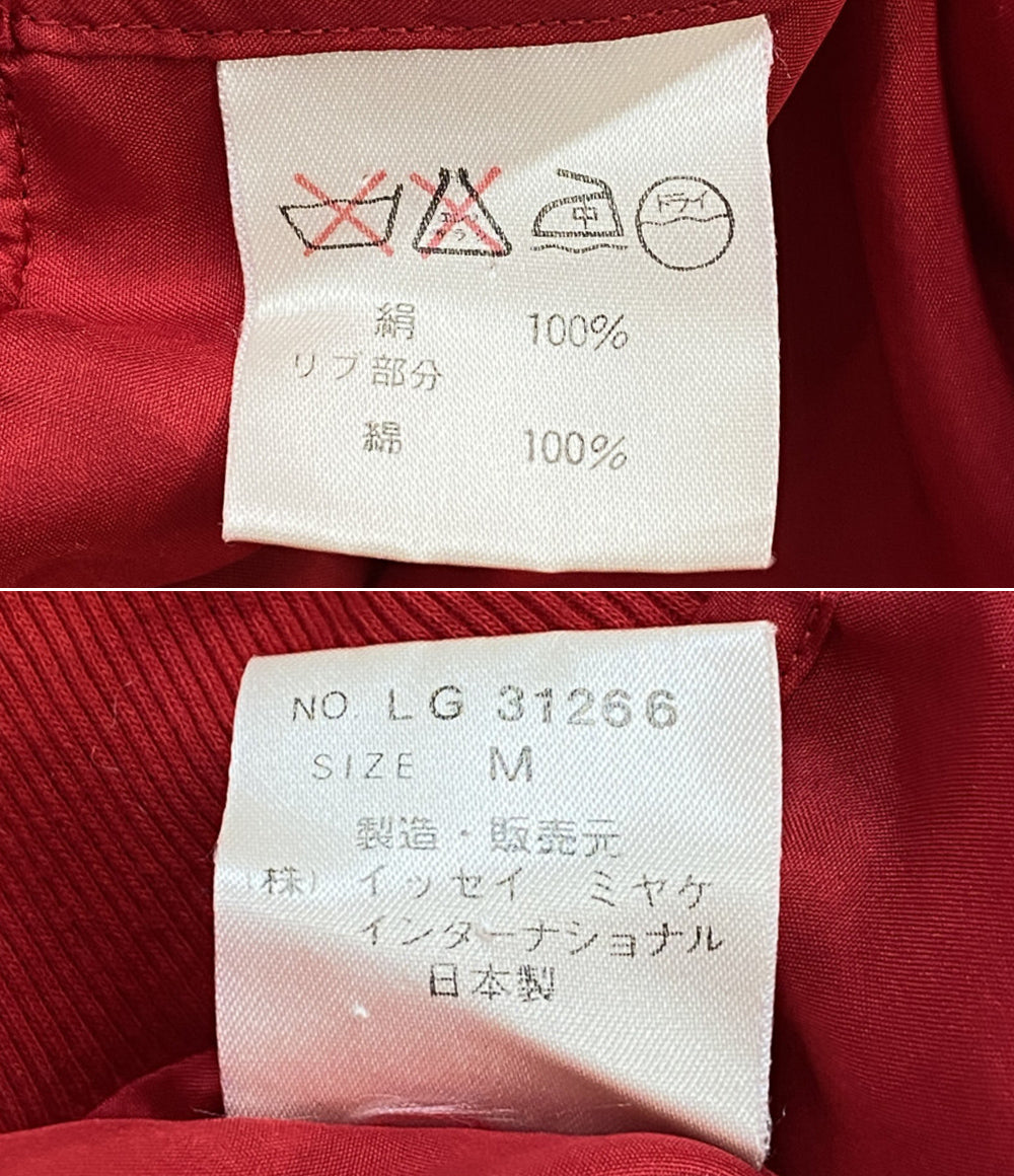 ISSEY MIYAKE MEN 80s 筆タグ シルクシャツジャケット レッド メンズ SIZE M イッセイミヤケ メン