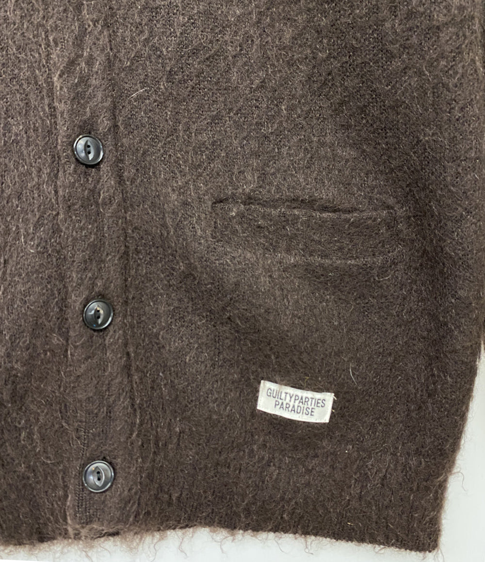 WACKO MARIA 18FW-WMK-KN19 ウールモヘアカーディガン ブラウン メンズ SIZE S ワコマリア